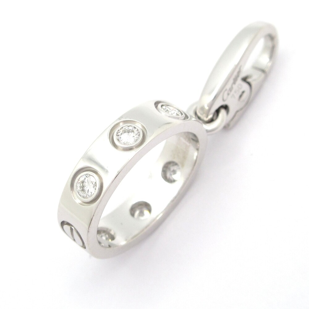 Cartier Love Charm Pendant Head 18K White Gold Diamond